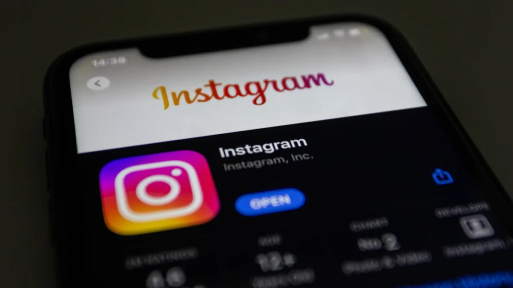 The Instagram app on a phone screen